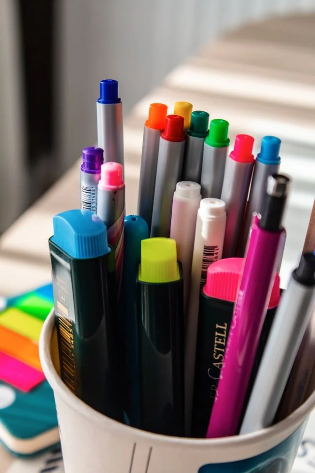 Pens and markers
